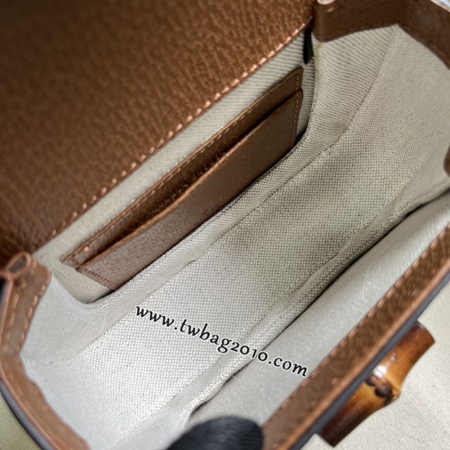 gucci專櫃新款手袋 古馳Bamboo 1947系列竹節迷你手袋 jcp1572